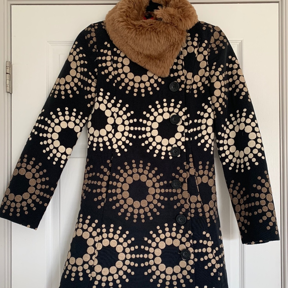 DESIGUAL  Coat with Fur Collar